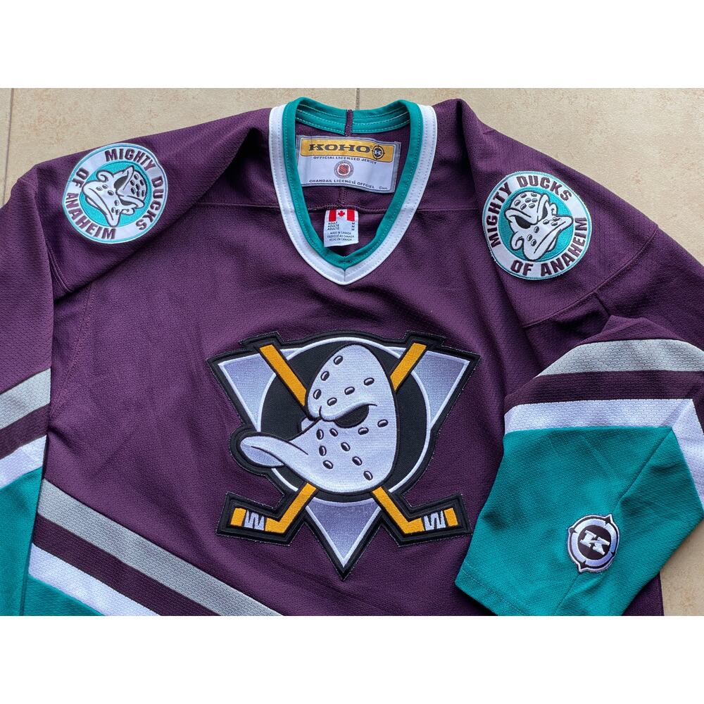 Anaheim Mighty Ducks 2000s KOHO jersey M purple teal away NHL hockey vintage